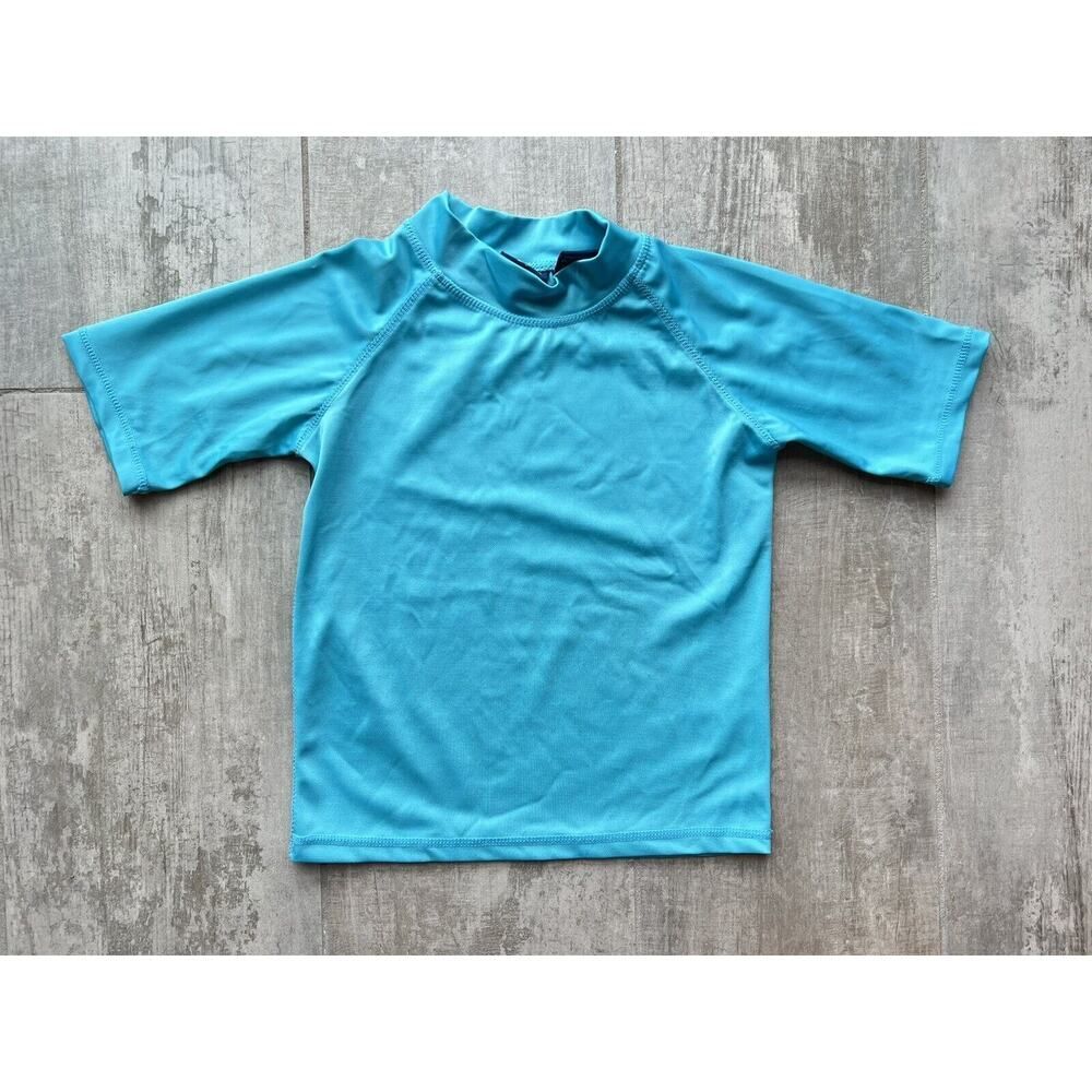 Kanu Surf Toddler Boys Short Sleeve UPF 50+ Rash Guard Swim Shirt Mock Neck 5T